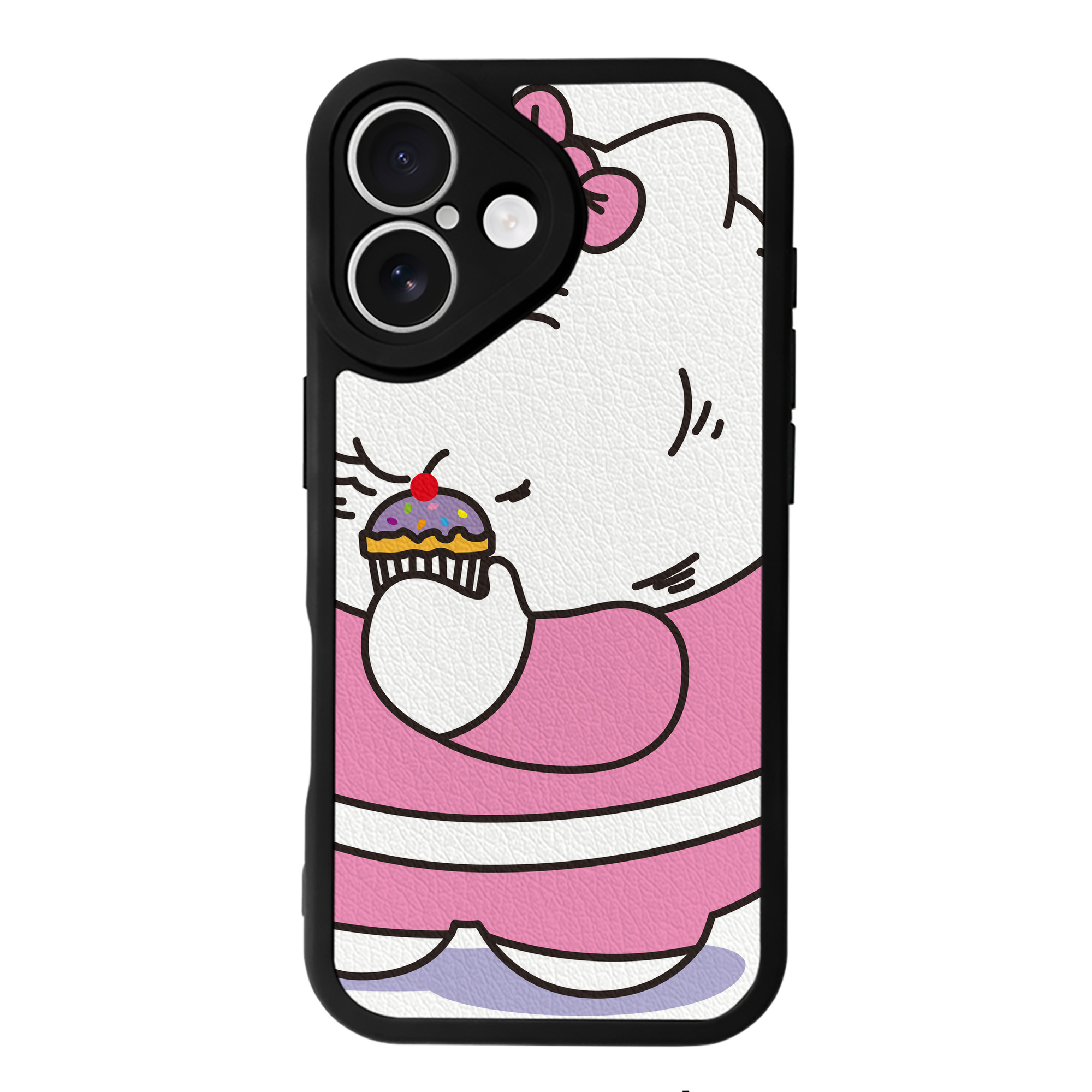 （画像用） Hello Kitty ハローキティ 【iPhone 16シリーズ対応】シリコンスマホケース（レザー調） 材質：シリコン